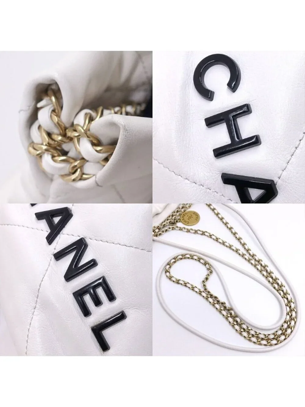 Chanel Shiny Calfskin WH GD Shoulder Bag 2-Way